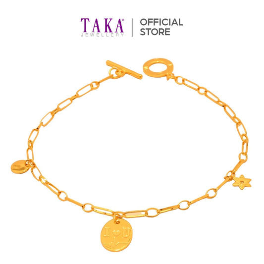 TAKA Jewellery 999 Pure Gold Bracelet