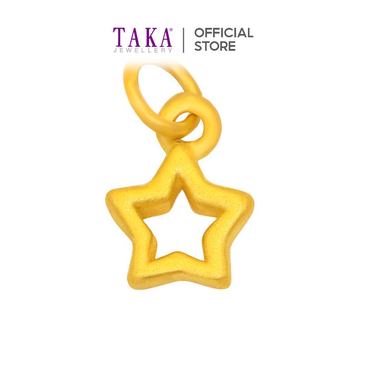 TAKA Jewellery 999 Pure Gold Pendant Star