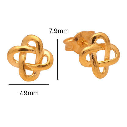 TAKA Jewellery 916 Gold Earrings Knot