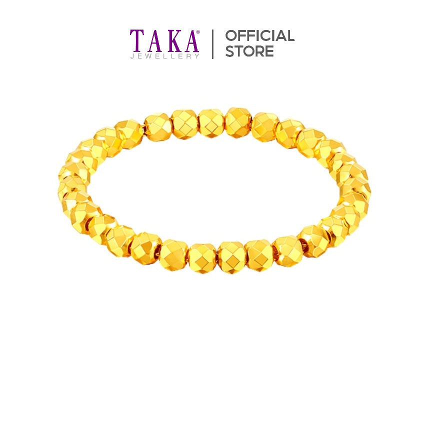 TAKA Jewellery 999 Pure Gold 5G Ring Bling Bling Balls