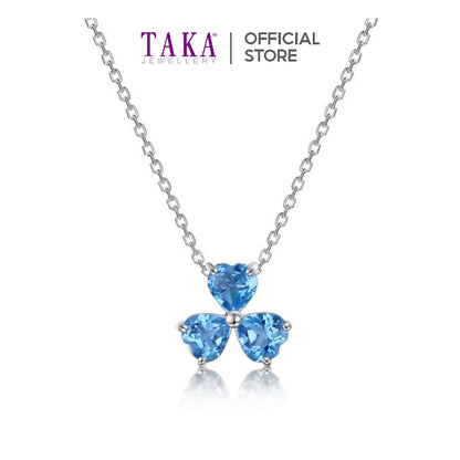 TAKA Jewellery Spectra Blue Topaz Necklace 9K