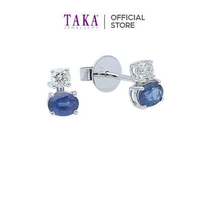 TAKA Jewellery Spectra Blue Sapphire Diamond Earrings 18K