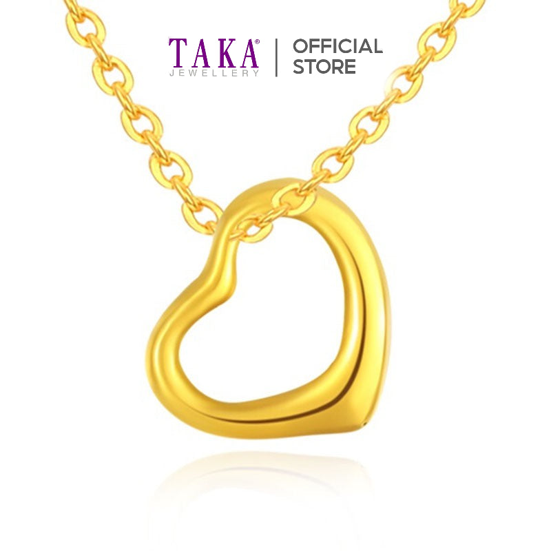 TAKA Jewellery 999 Pure Gold Heart Pendant