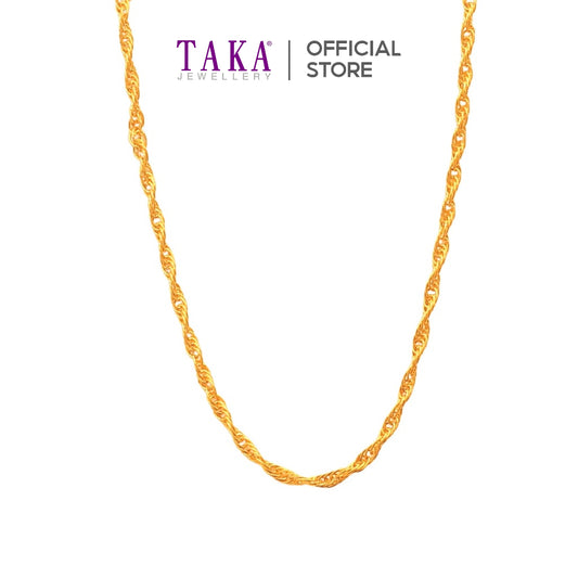 TAKA Jewellery 999 Pure Gold Chain Ripple