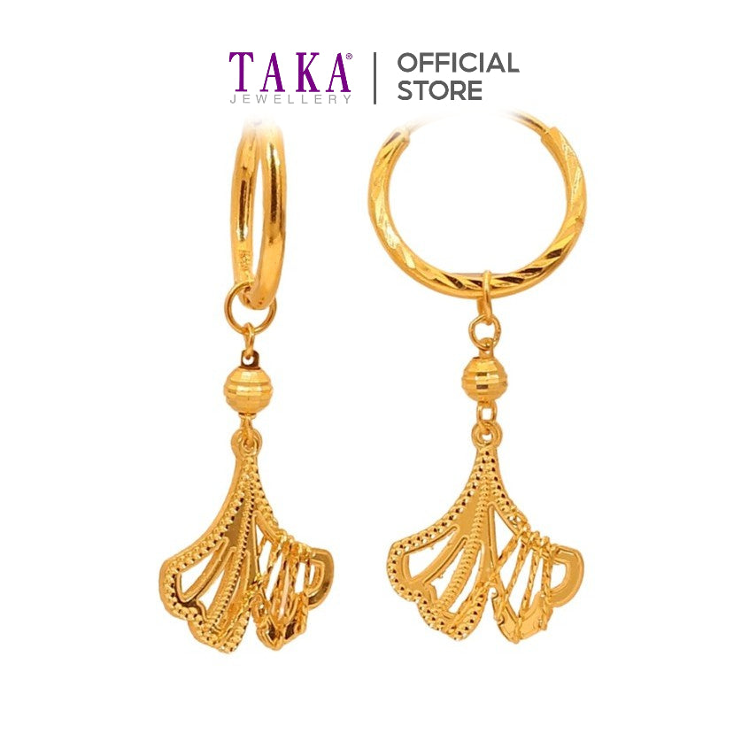 TAKA Jewellery 999 Pure Gold Hoops Earrings