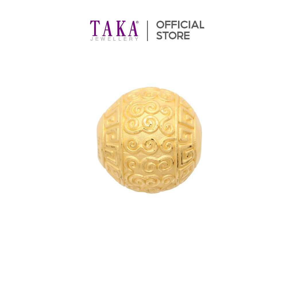 TAKA Jewellery 999 Pure Gold Charm with Beads Bracelet