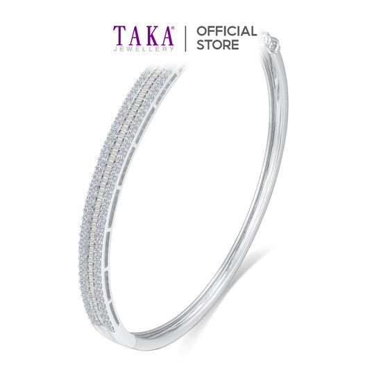 TAKA Jewellery Flower Heart Gold Diamond Earrings 9K