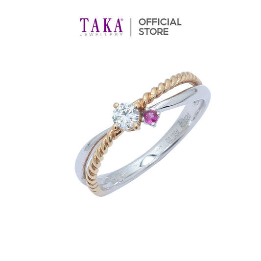 TAKA Jewellery Spectra Ruby Diamond Ring 18K