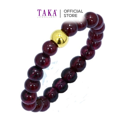 TAKA Jewellery 999 Pure Gold Ball with Beads Ring