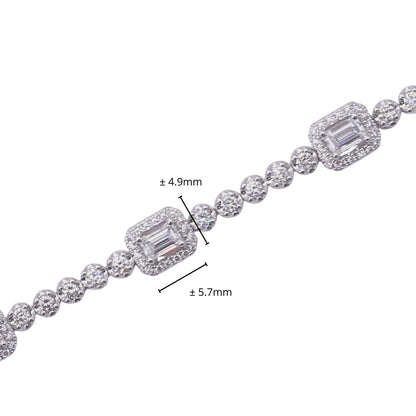 TAKA Jewellery Emerald Shape Lab Grown Diamond Bracelet 10K