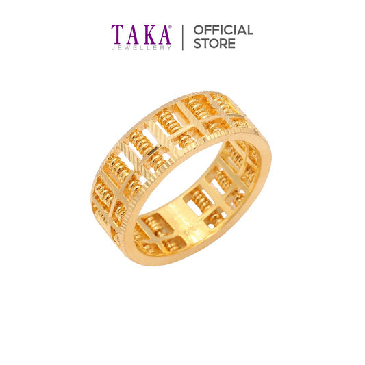 TAKA Jewellery 916 Gold Ring Eternity Abacus