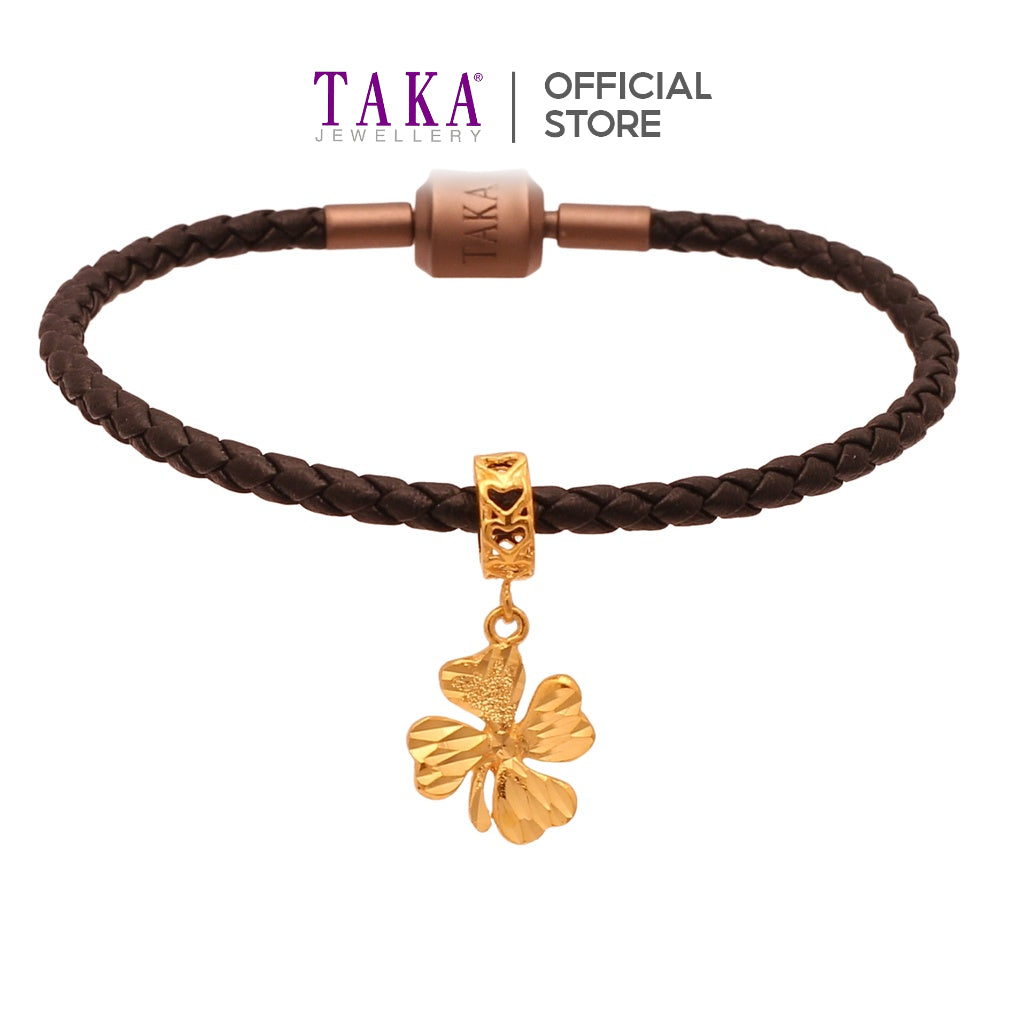 TAKA Jewellery 916 Gold Charm Clover