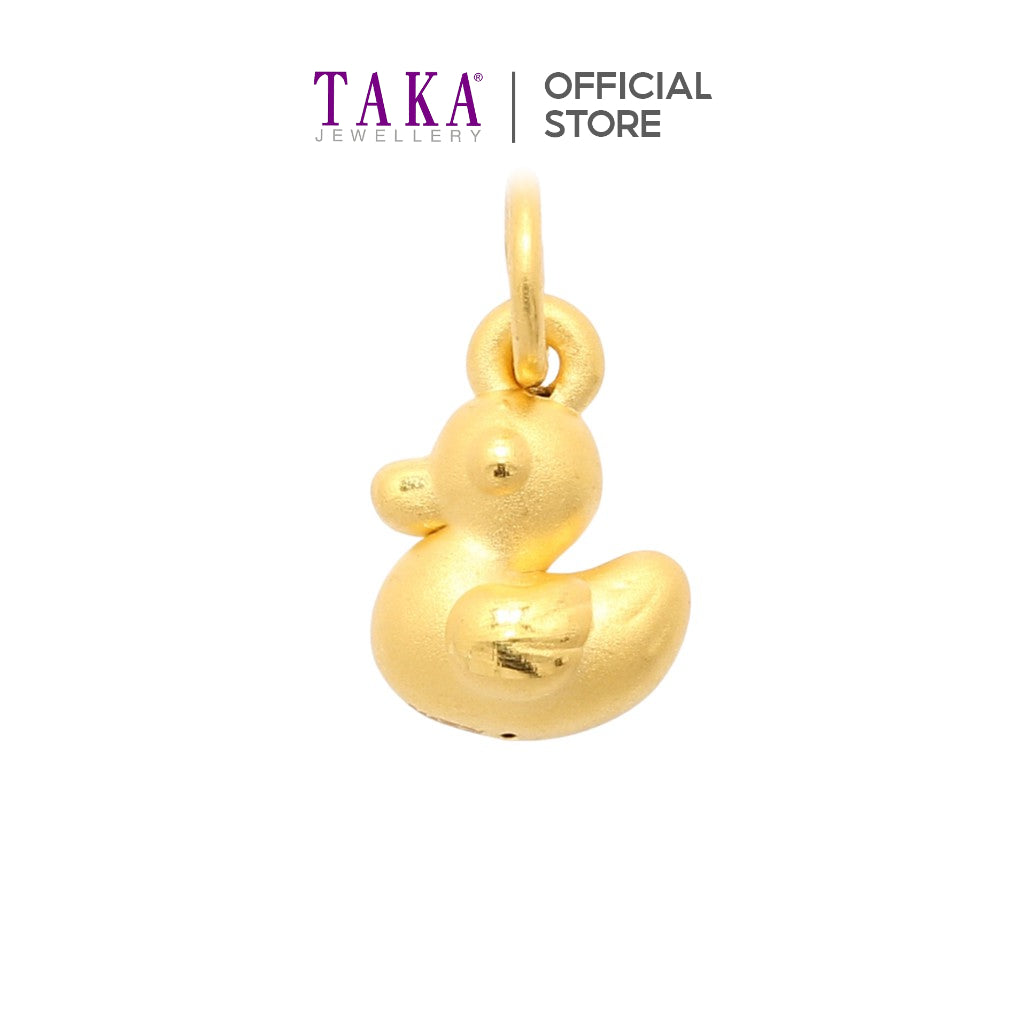 TAKA Jewellery 999 Pure Gold Pendant Duckling