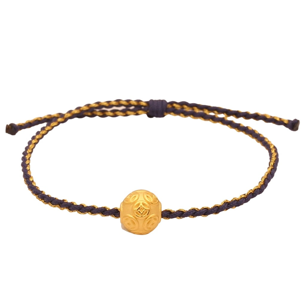 TAKA Jewellery 999 Pure Gold Charm ZhuanYunZhu Beads Bracelet