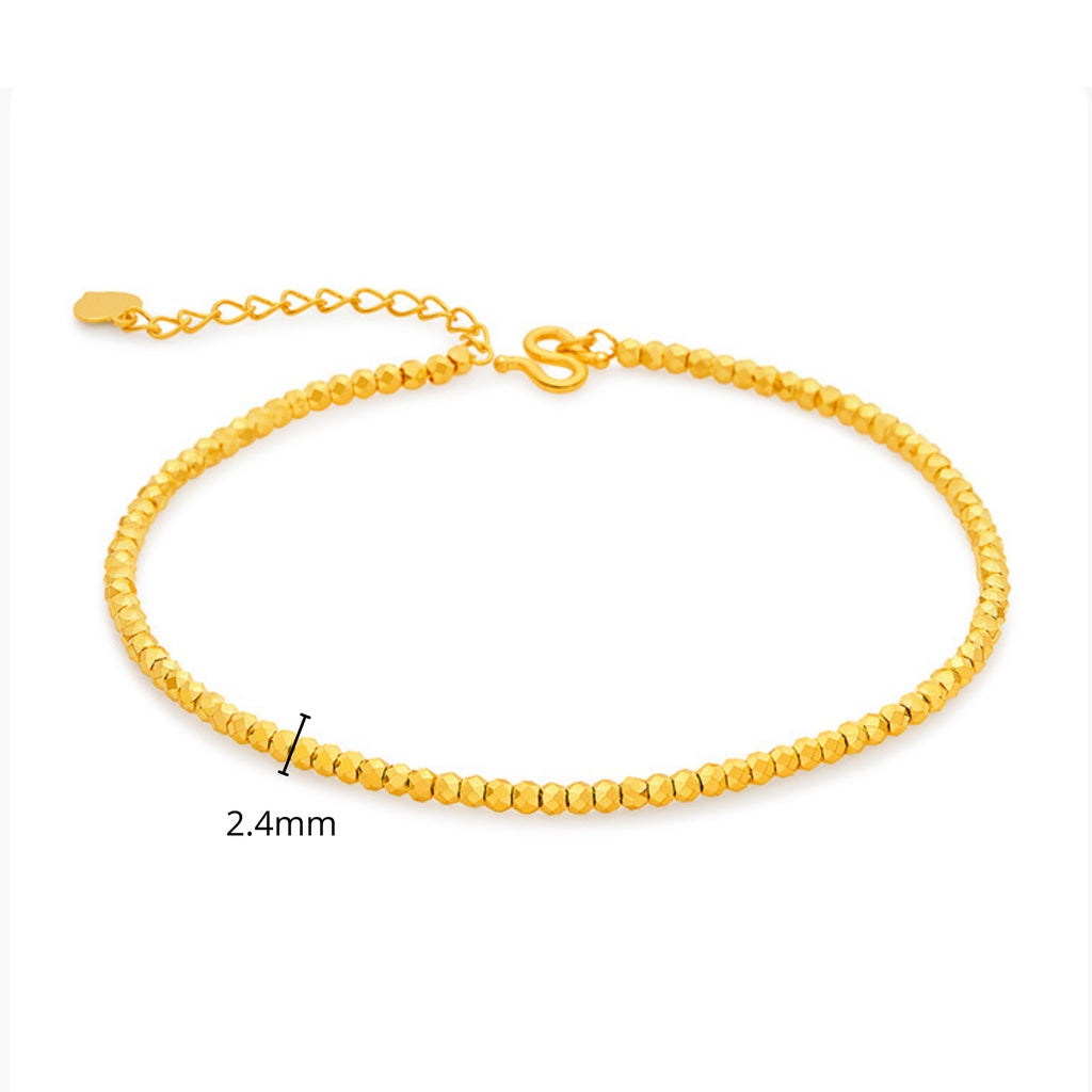 TAKA Jewellery 999 Pure Gold 5G Bracelet Bling Bling Balls