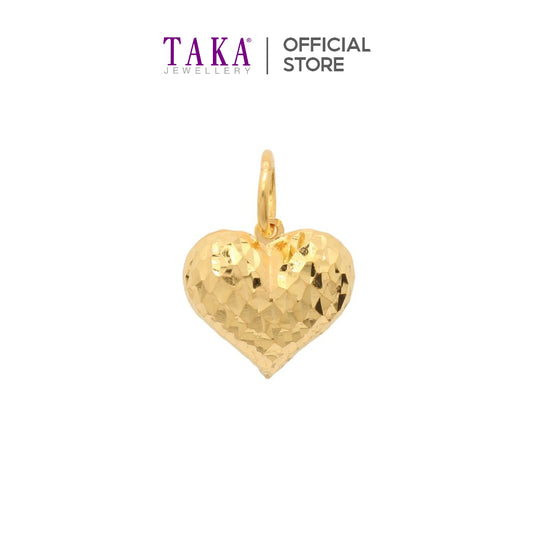TAKA Jewellery 916 Gold Pendant Heart-shaped