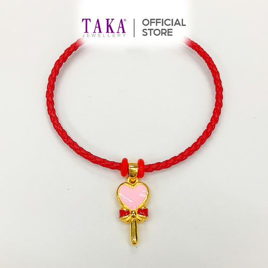 TAKA Jewellery 999 Pure Gold Pendant Candy Key