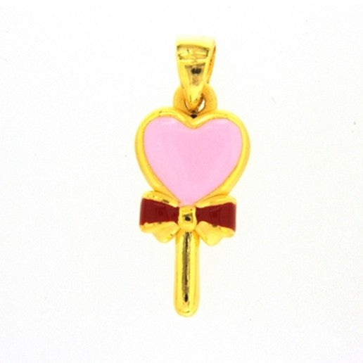 TAKA Jewellery 999 Pure Gold Pendant Candy Key