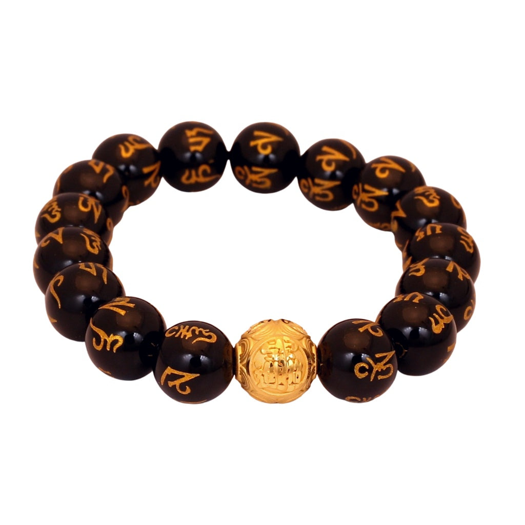 TAKA Jewellery 999 Pure Gold Ball With Beads Bracelet Fortune