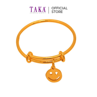 TAKA Jewellery 999 Pure Gold Ring Smile
