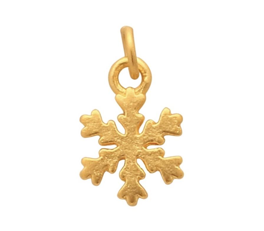 TAKA Jewellery 999 Pure Gold Pendant Snow Flake