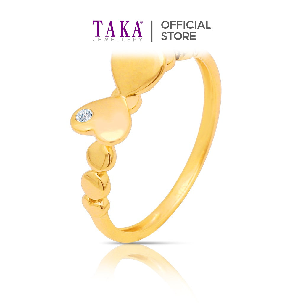 TAKA Jewellery Ribbon Diamond Ring 9K