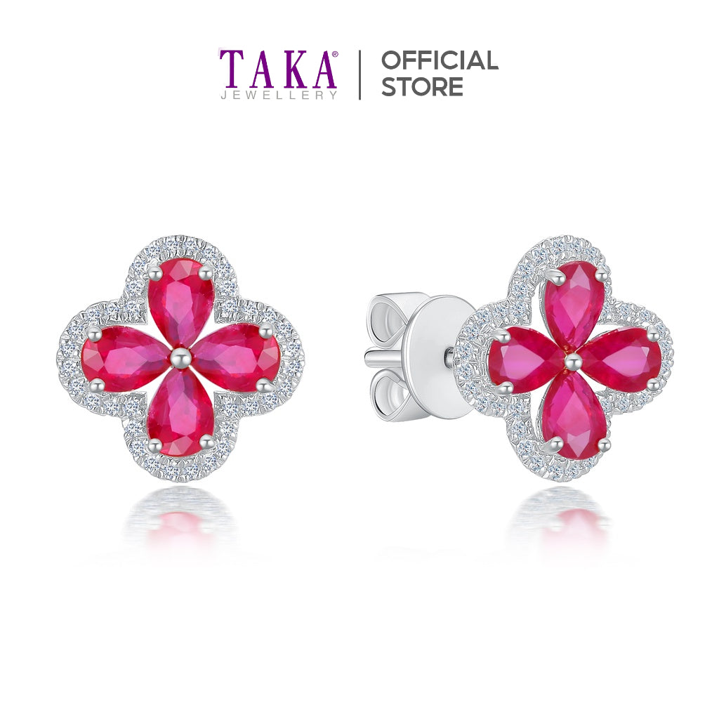 TAKA Jewellery Spectra Ruby / Sapphire / Emerald Earrings 18K