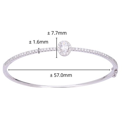 TAKA Jewellery Oval Shape Lab Grown Diamond Bangle 10K