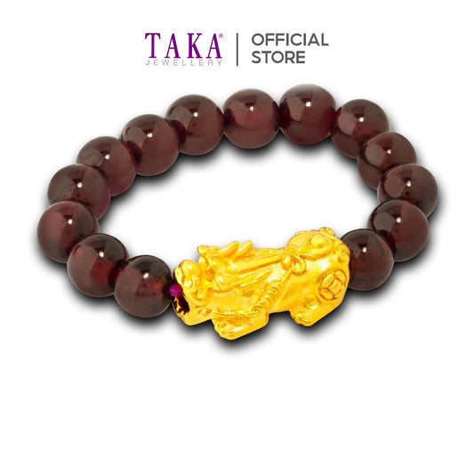 TAKA Jewellery 999 Pure Gold Pixiu Beads Ring