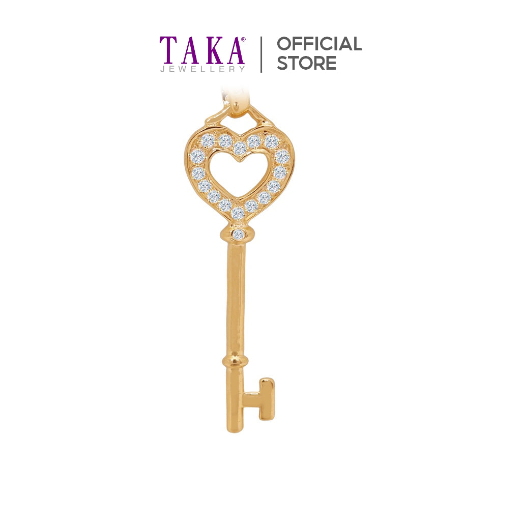 TAKA Jewellery Key Diamond Pendant 9K - TAKA Jewellery