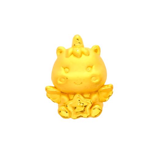 TAKA Jewellery 999 Pure Gold Charm Unicorn with Star