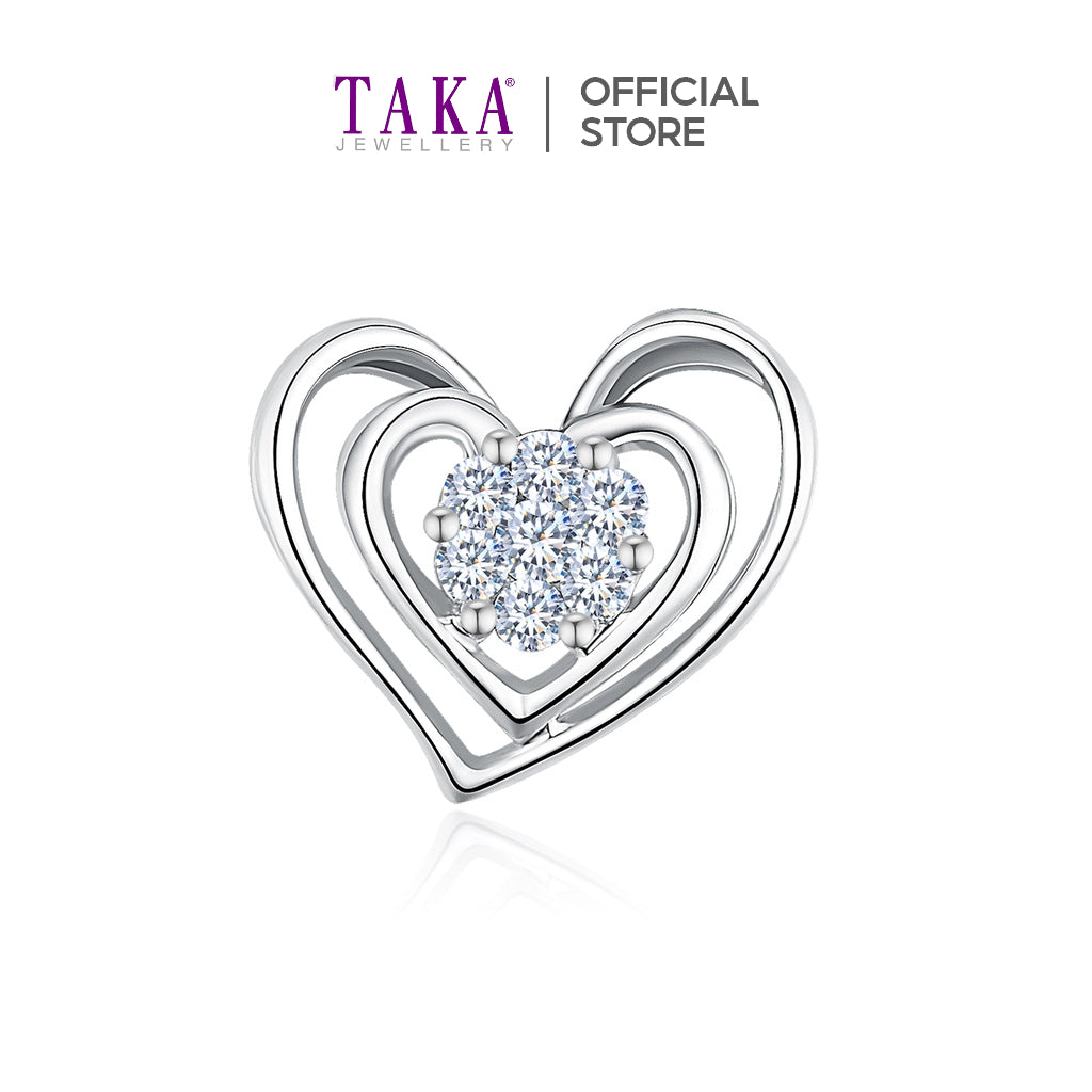 TAKA Jewellery Heart Diamond Pendant 9K