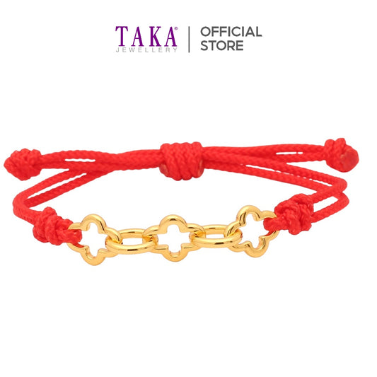 TAKA Jewellery 999 Pure Gold Nylon Bracelet
