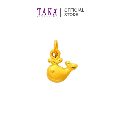 TAKA Jewellery 999 Pure Gold Dolphin Pendant