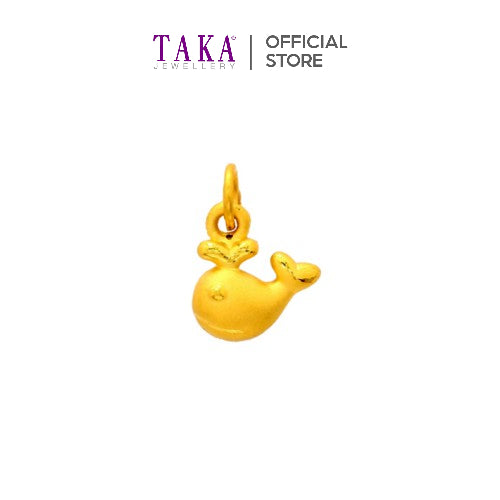 TAKA Jewellery 999 Pure Gold Dolphin Pendant
