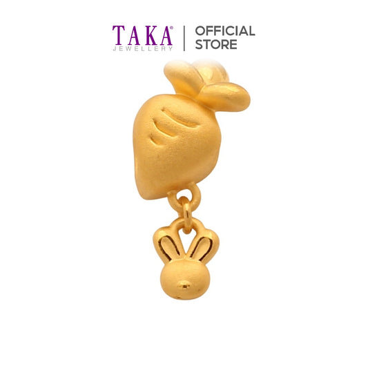 TAKA Jewellery 999 Pure Gold Charm Carrot & Bunny