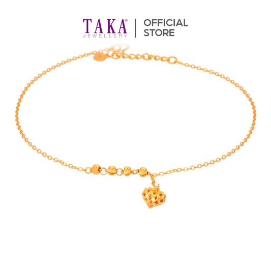 TAKA Jewellery 999 Pure Gold Anklet