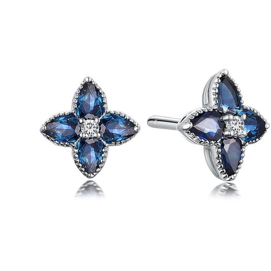 TAKA Jewellery Spectra Sapphire / Emerald /  Ruby Diamond Earrings 18K