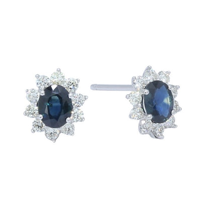 TAKA Jewellery Spectra Sapphire / Glass Filled Ruby / Emerald Diamond Earrings 18K