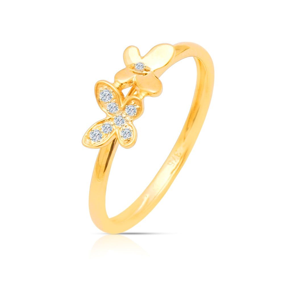 TAKA Jewellery Butterfly Diamond Ring 9K
