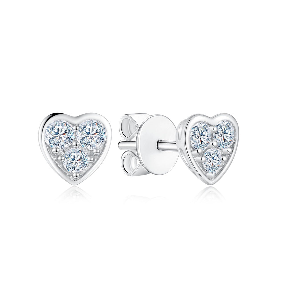 TAKA Jewellery Emotion Heart Diamond Earrings 9K