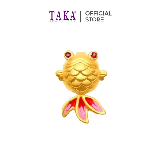 TAKA Jewellery 999 Pure Gold Pendant Gold Fish