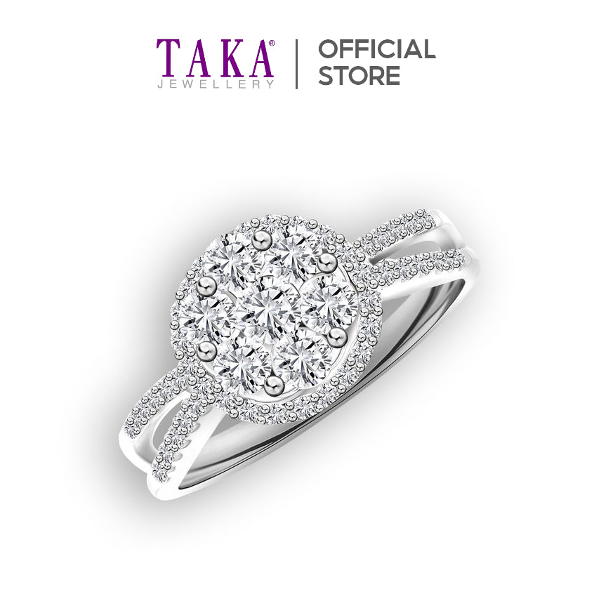 TAKA Jewellery Galaxe Gold Diamond Ring 9K