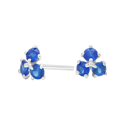 Taka Jewellery Spectra Gemstone Ruby / Blue Sapphire Earrings 18K