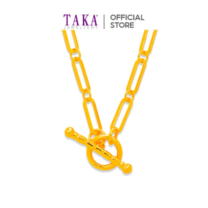 TAKA Jewellery 916 Gold Necklace Bold Oval Link
