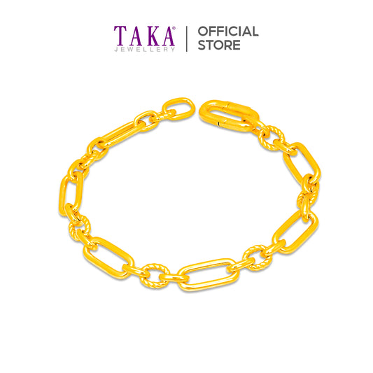 TAKA Jewellery 916 Gold Bracelet Links