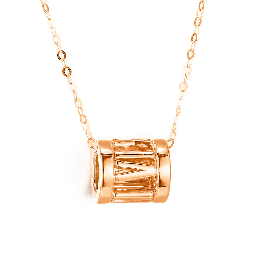TAKA Jewellery Dolce 18K Gold Necklace Roman Numeral Barrel - TAKA ...