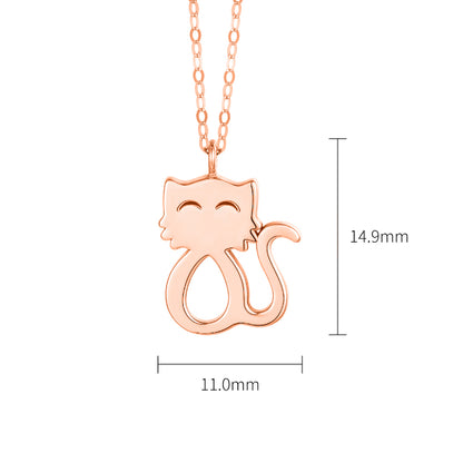 TAKA Jewellery Dolce 18K Gold Necklace Cute Cat