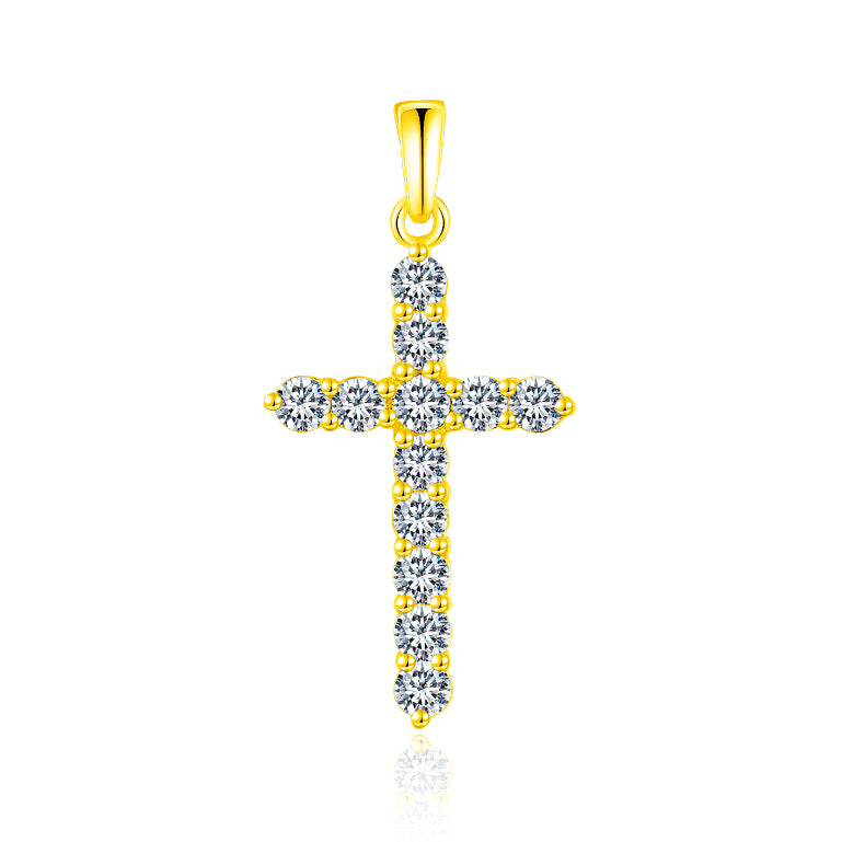 TAKA Jewellery Diamond Pendant 9K Cross