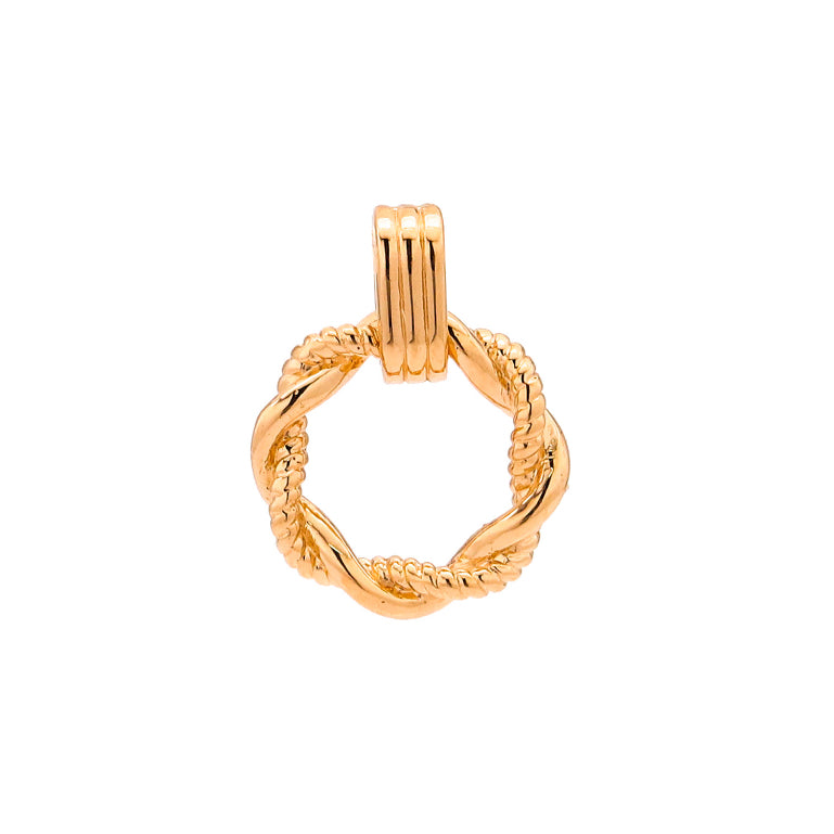 TAKA Jewellery Dolce 18K Gold Pendant Hoop